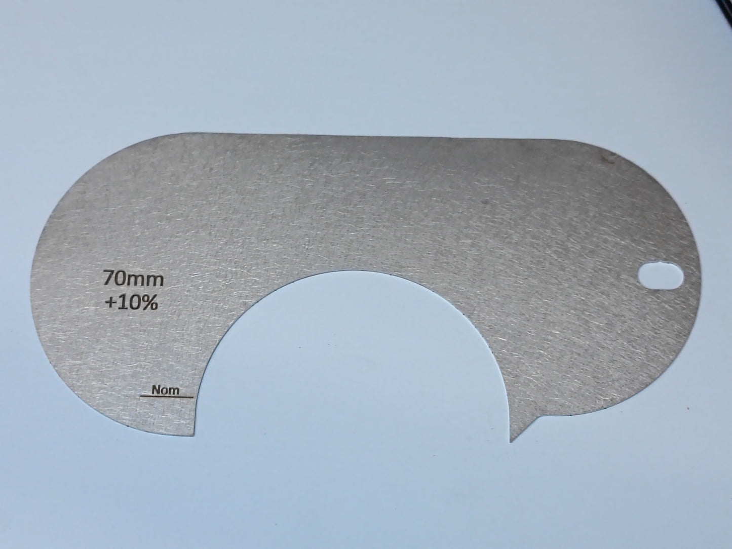 wire rope and sheave gauge  on a grey background