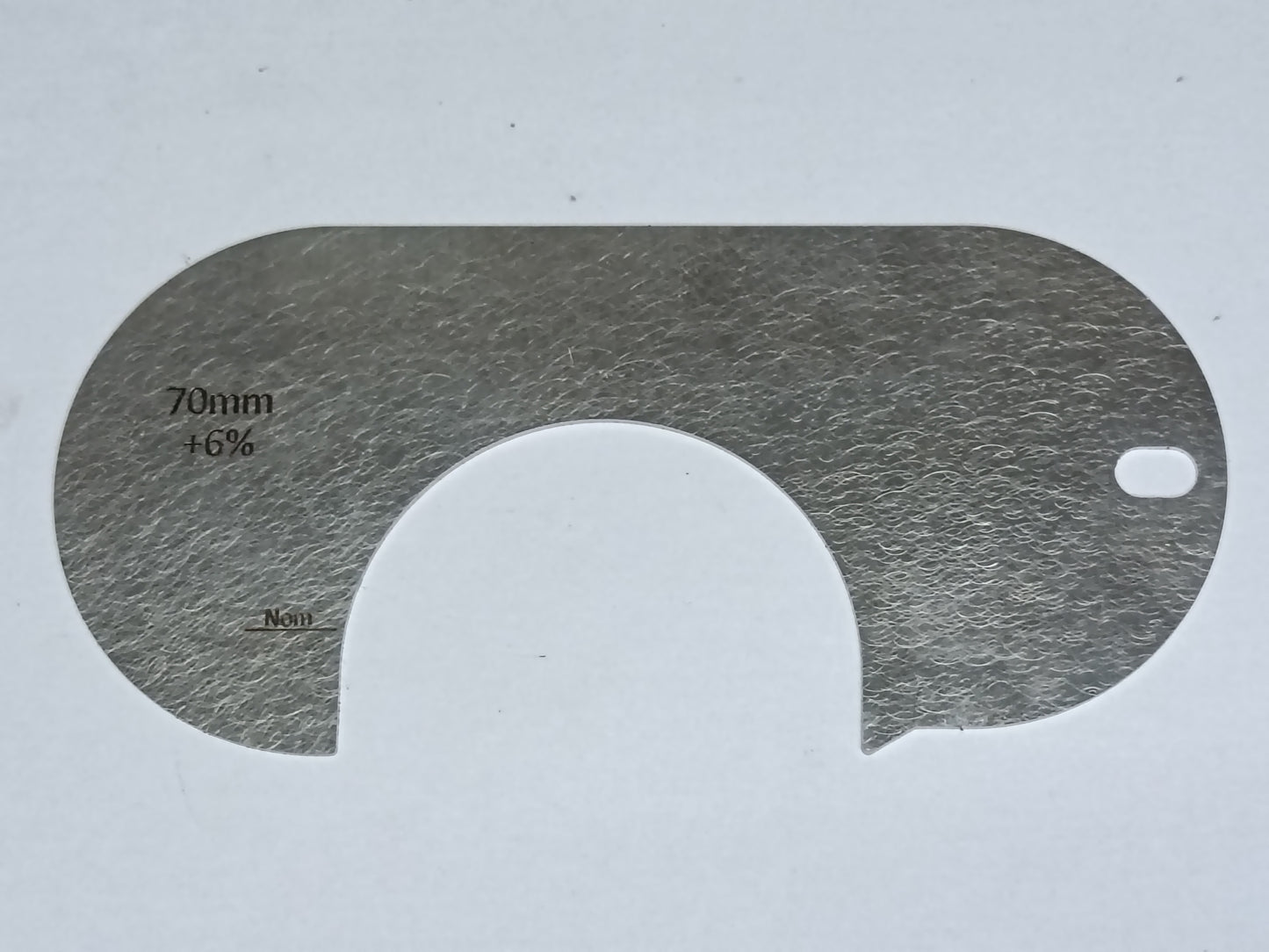 wire rope and sheave gauge  on a grey background