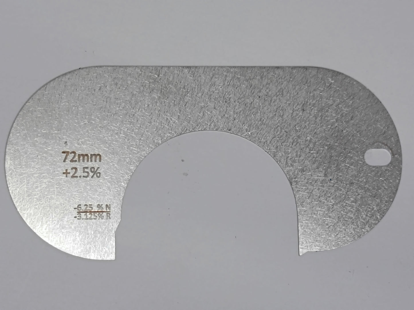 wire rope and sheave gauge  on a grey background