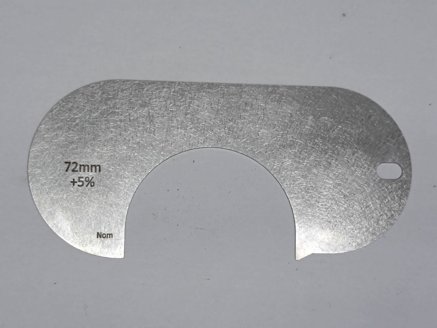 wire rope and sheave gauge  on a grey background