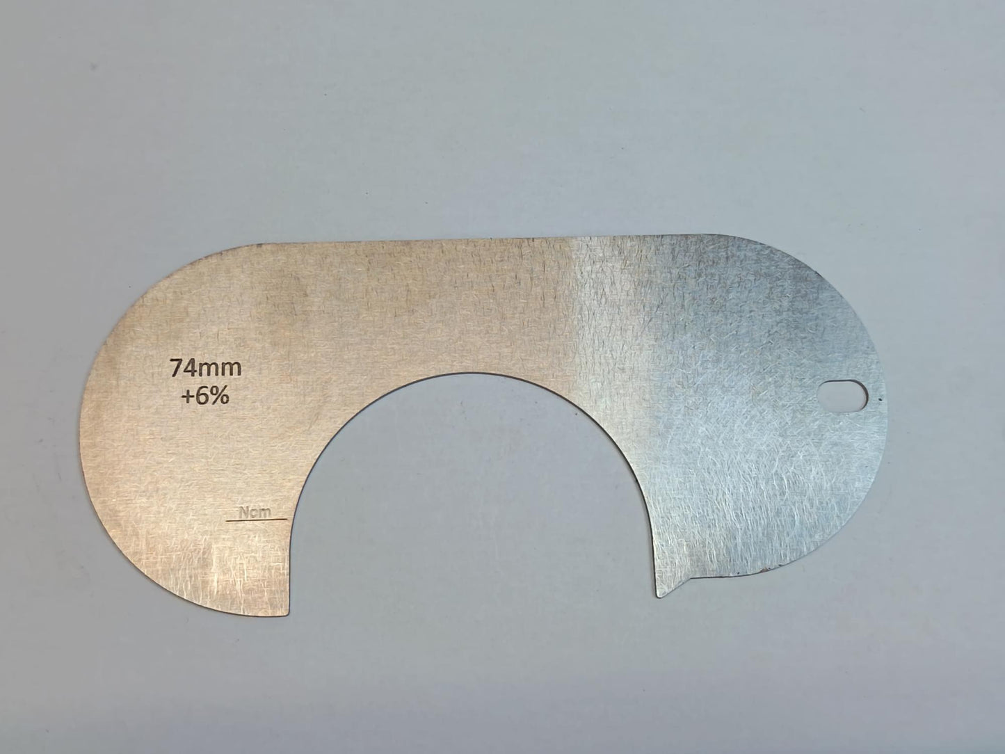 wire rope and sheave gauge  on a grey background