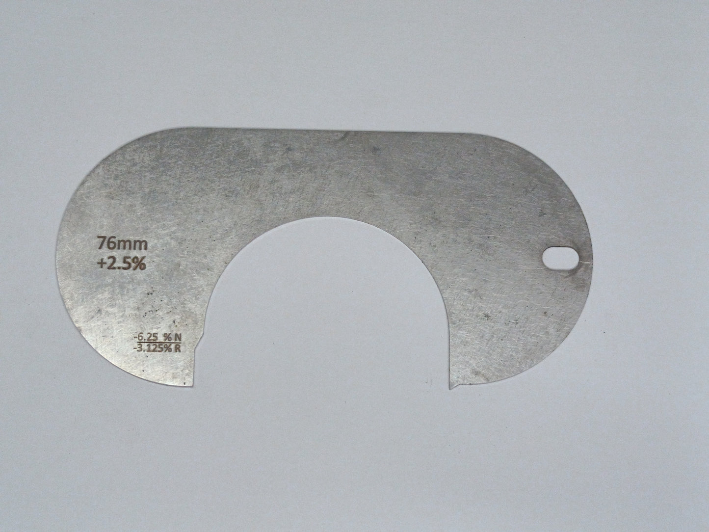 wire rope and sheave gauge  on a grey background