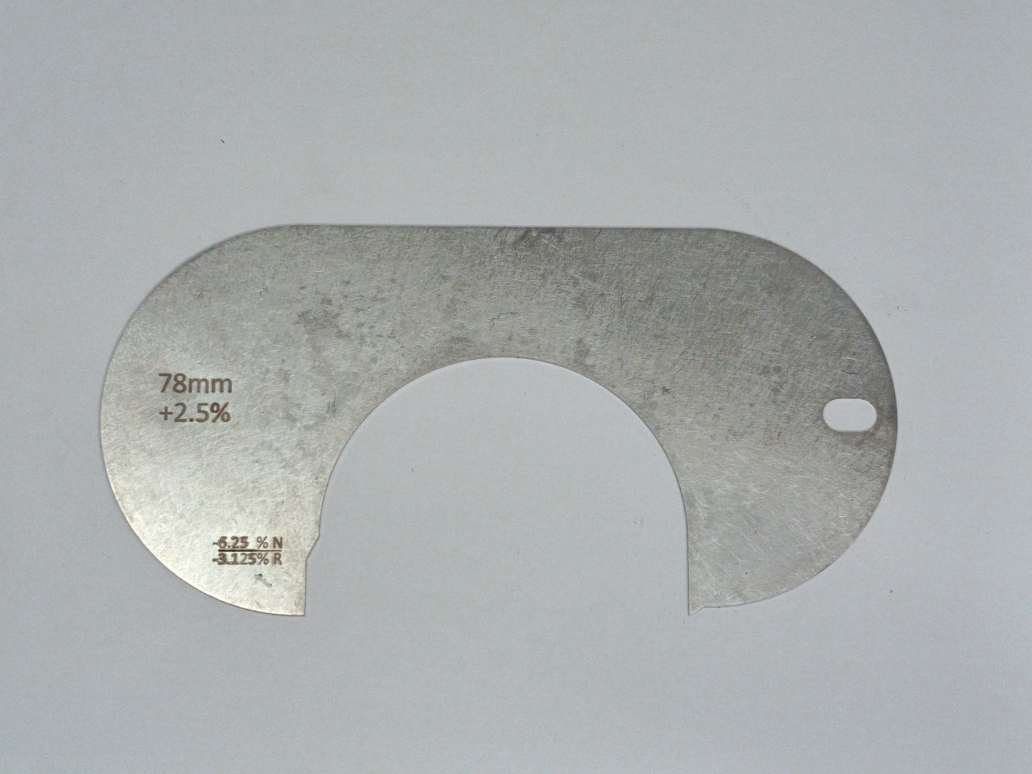 wire rope and sheave gauge  on a grey background
