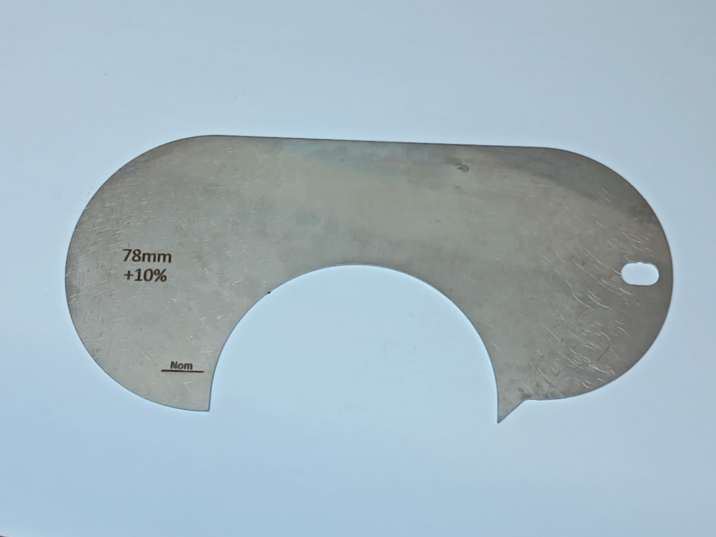 wire rope and sheave gauge  on a grey background