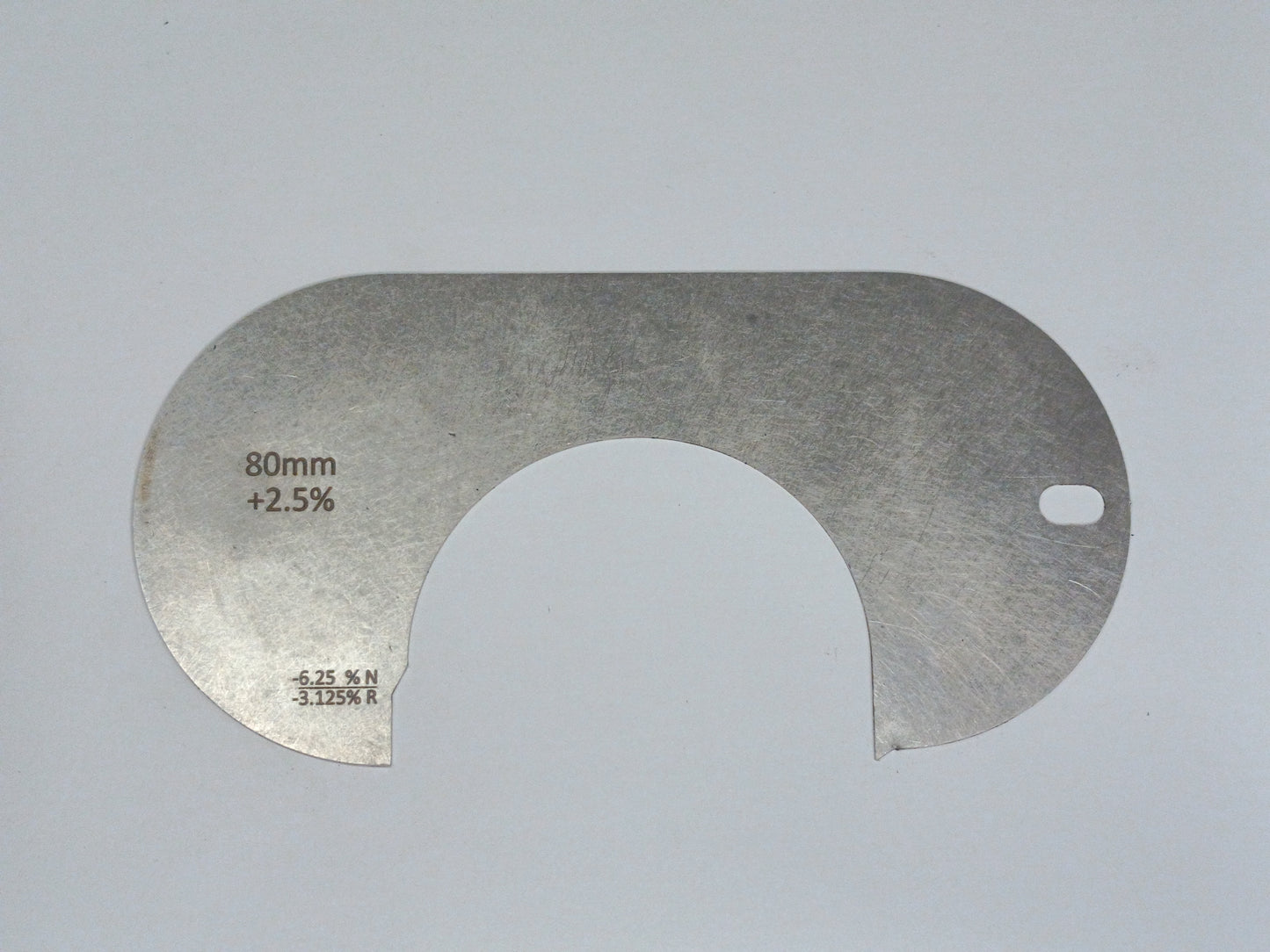 wire rope and sheave gauge  on a grey background