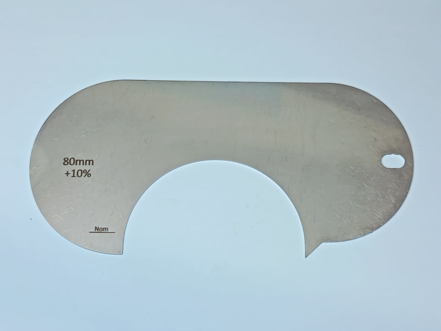 wire rope and sheave gauge  on a grey background