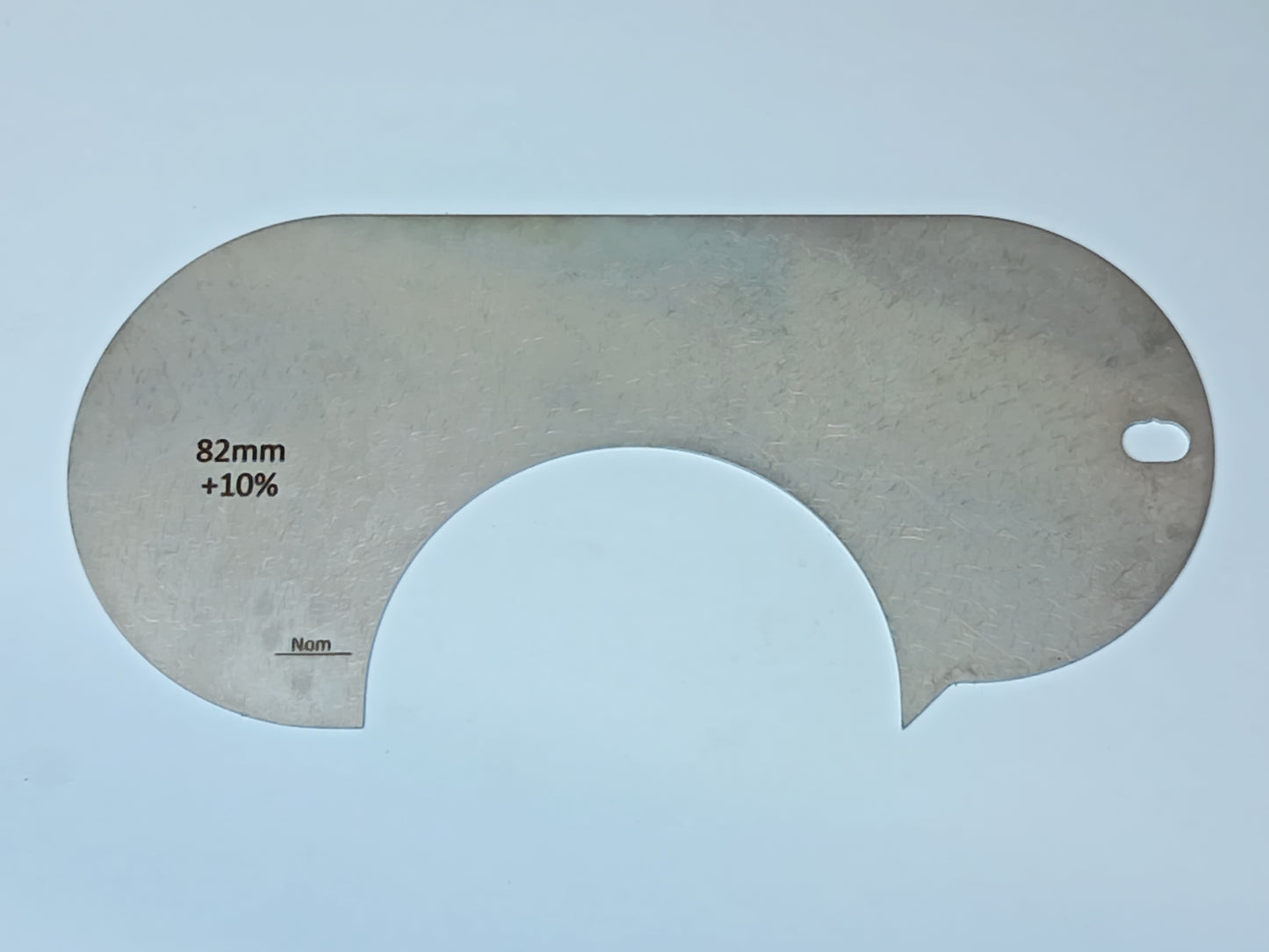 wire rope and sheave gauge  on a grey background