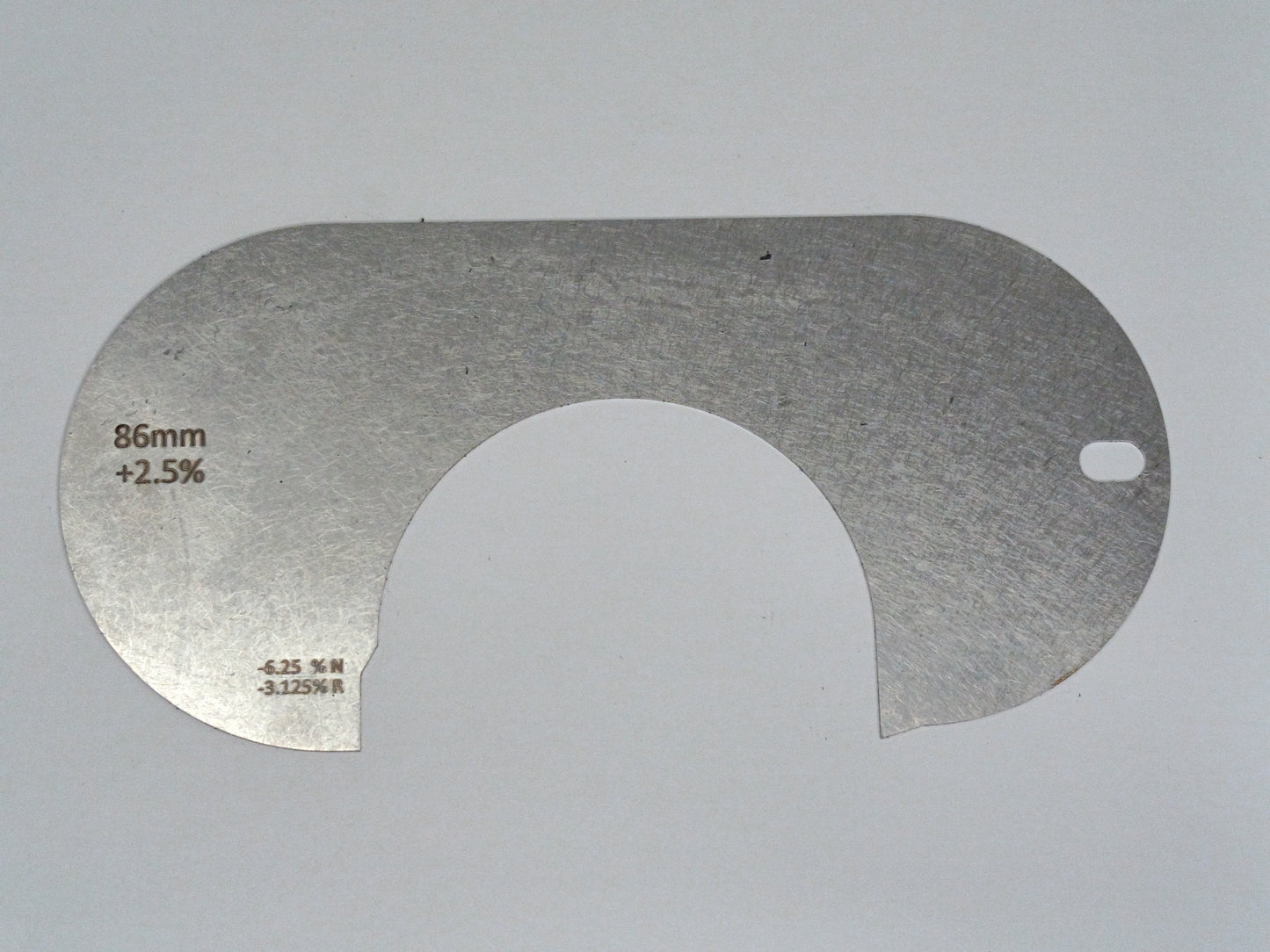 wire rope and sheave gauge  on a grey background