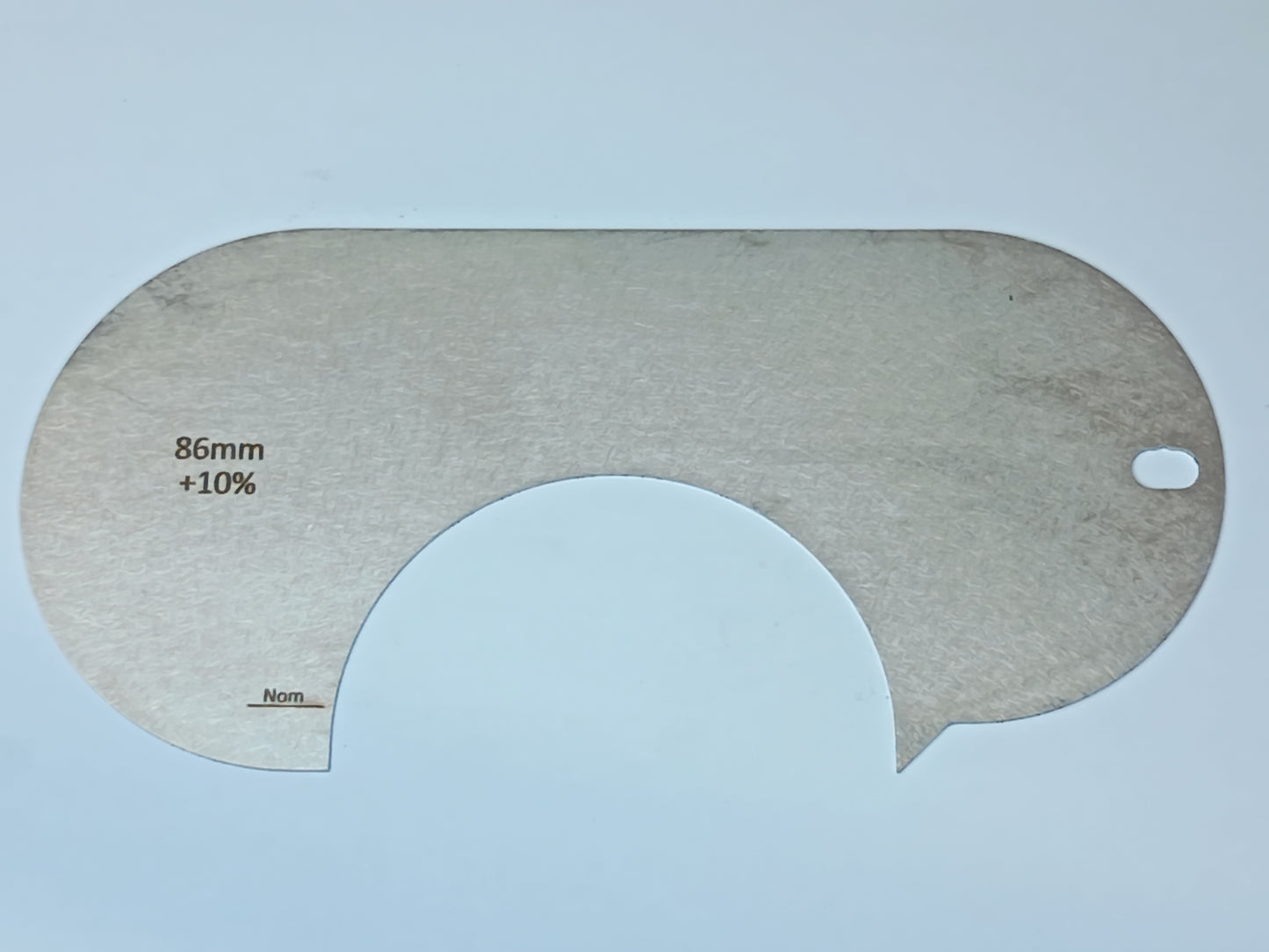 wire rope and sheave gauge  on a grey background