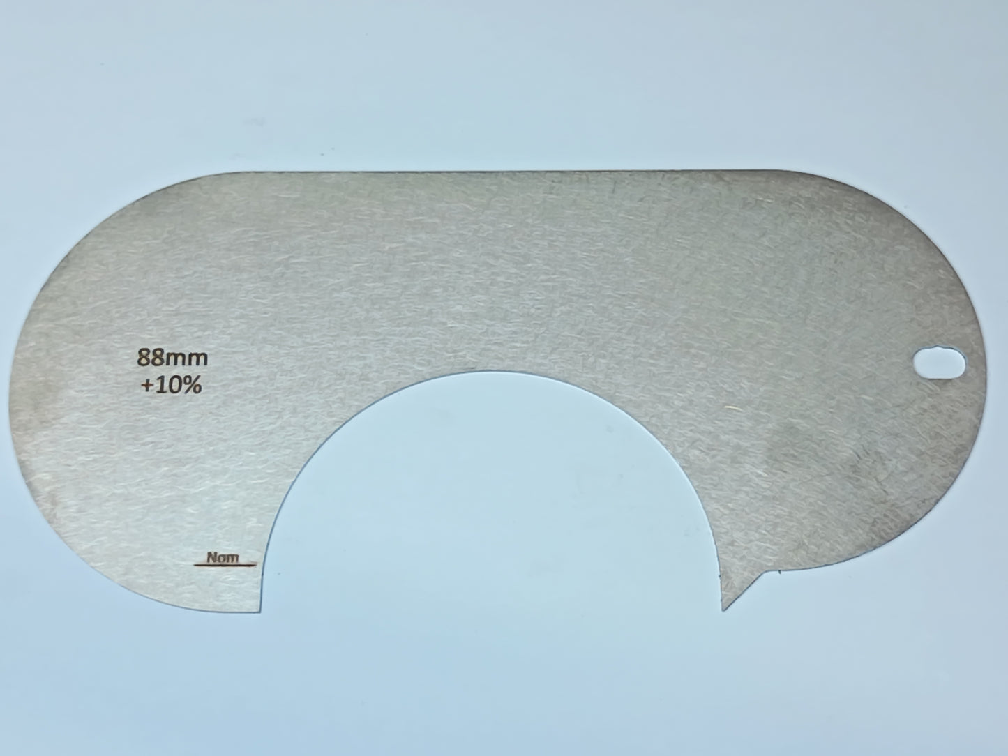 wire rope and sheave gauge  on a grey background