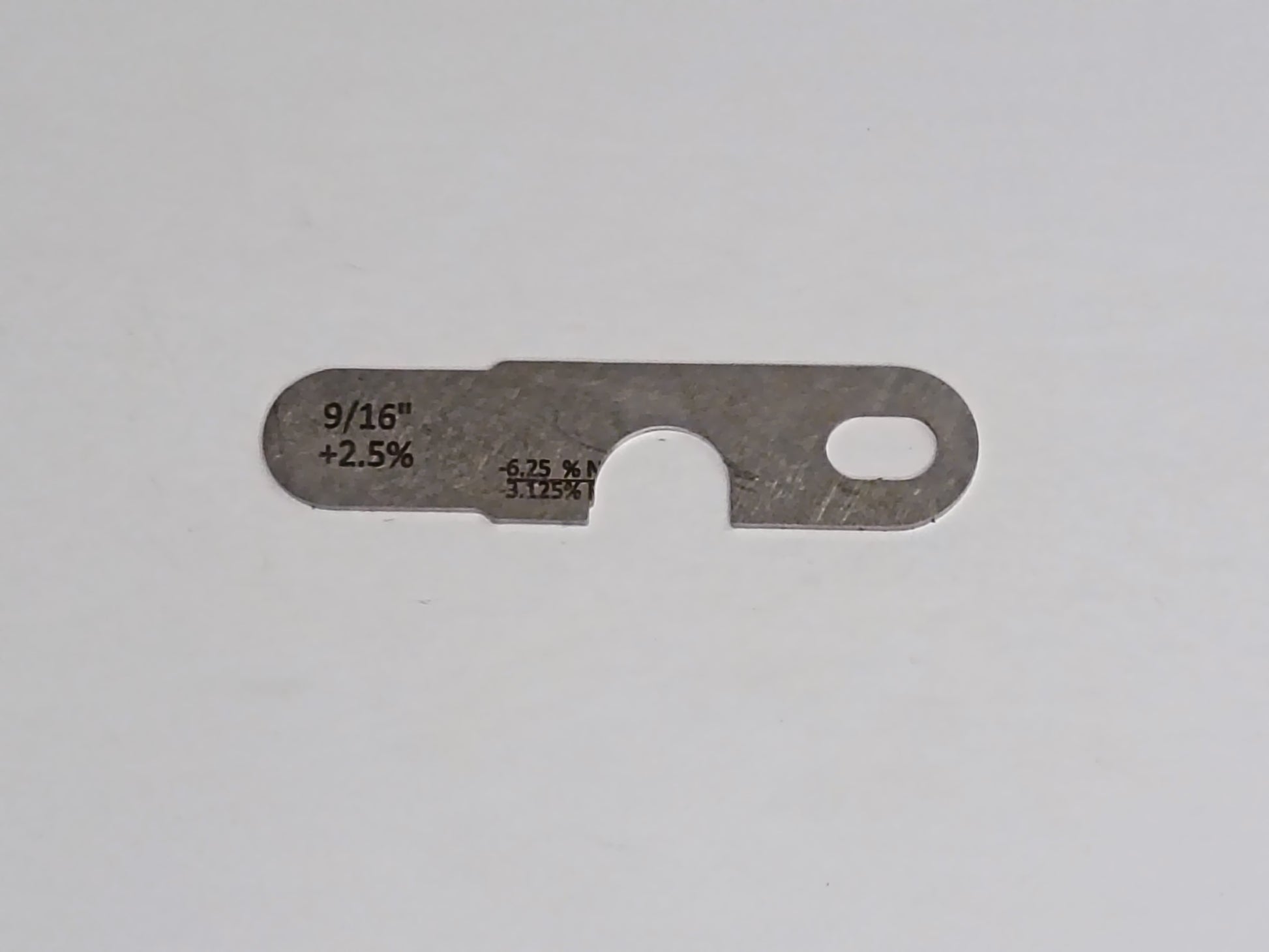 wire rope and sheave gauge  on a grey background