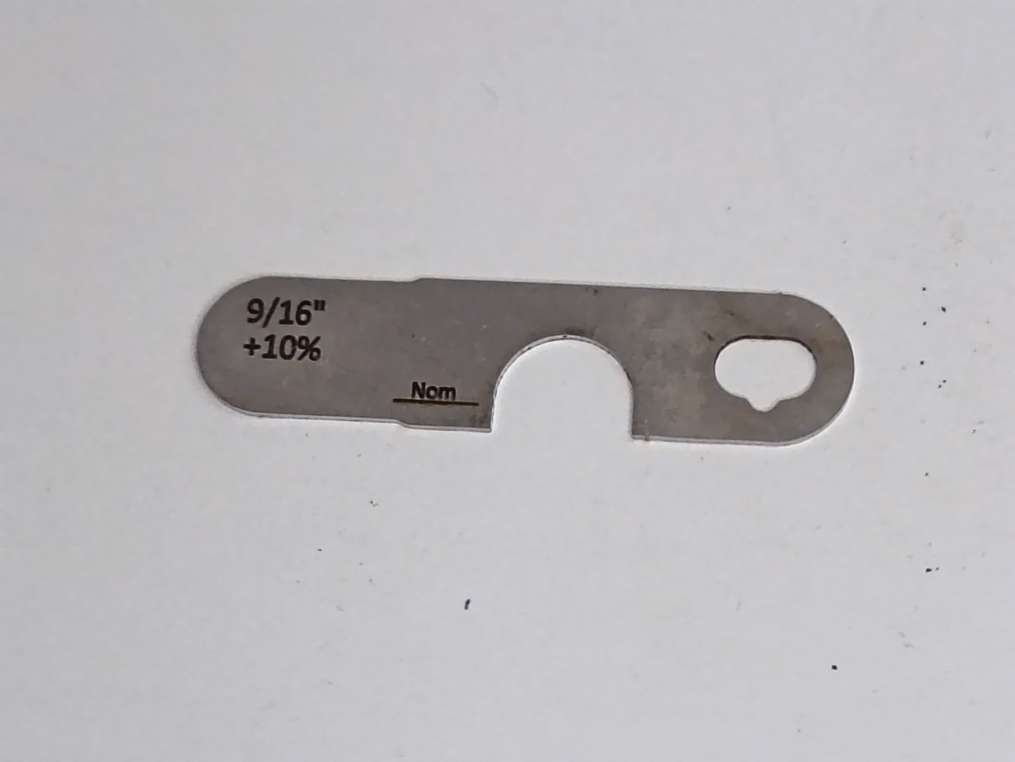 wire rope and sheave gauge  on a grey background