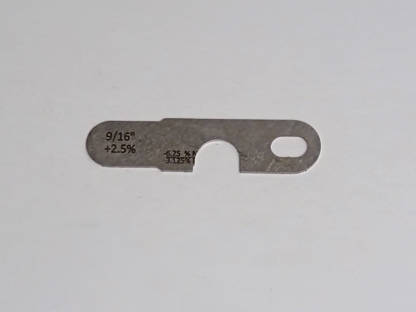 wire rope and sheave gauge  on a grey background