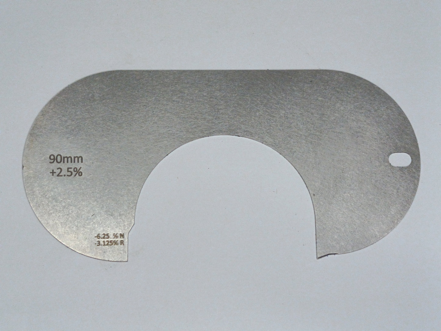 wire rope and sheave gauge  on a grey background