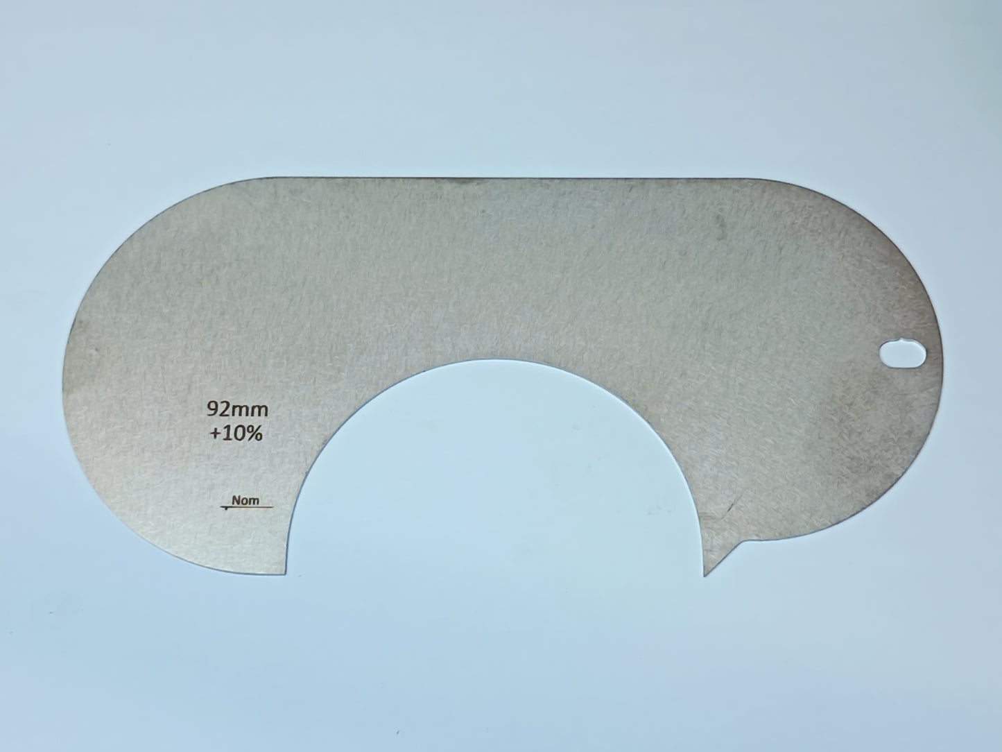 wire rope and sheave gauge  on a grey background