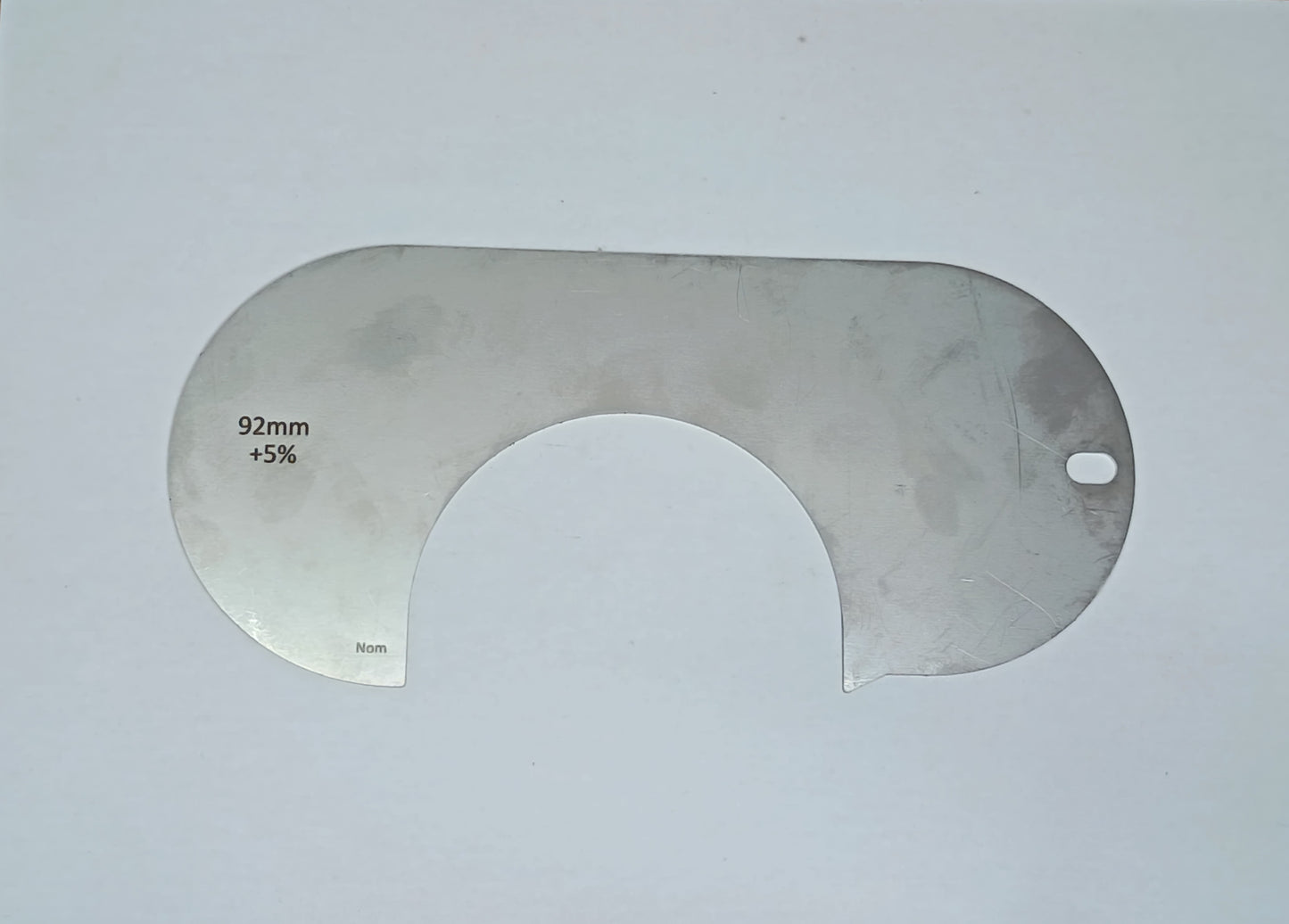 wire rope and sheave gauge  on a grey background