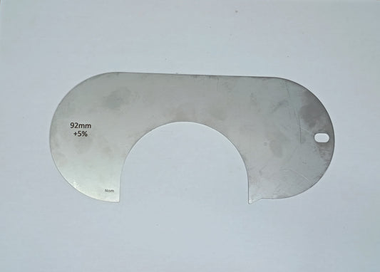 wire rope and sheave gauge  on a grey background
