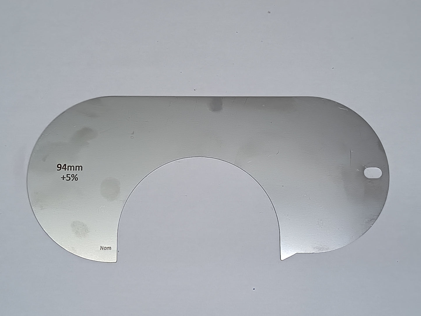 wire rope and sheave gauge  on a grey background