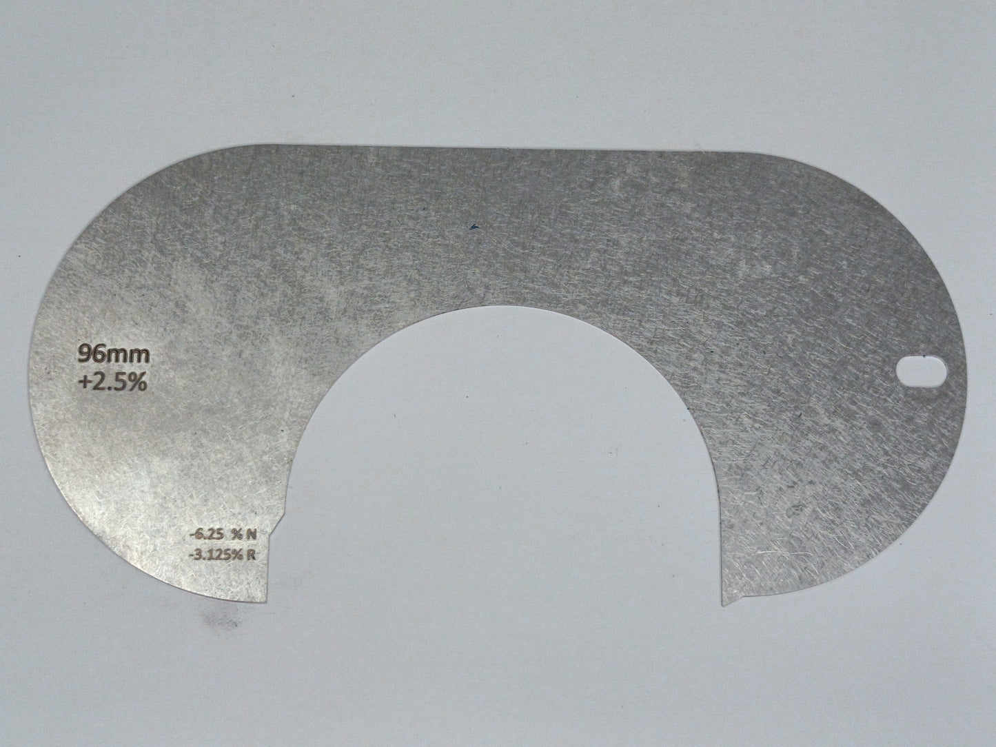 wire rope and sheave gauge  on a grey background