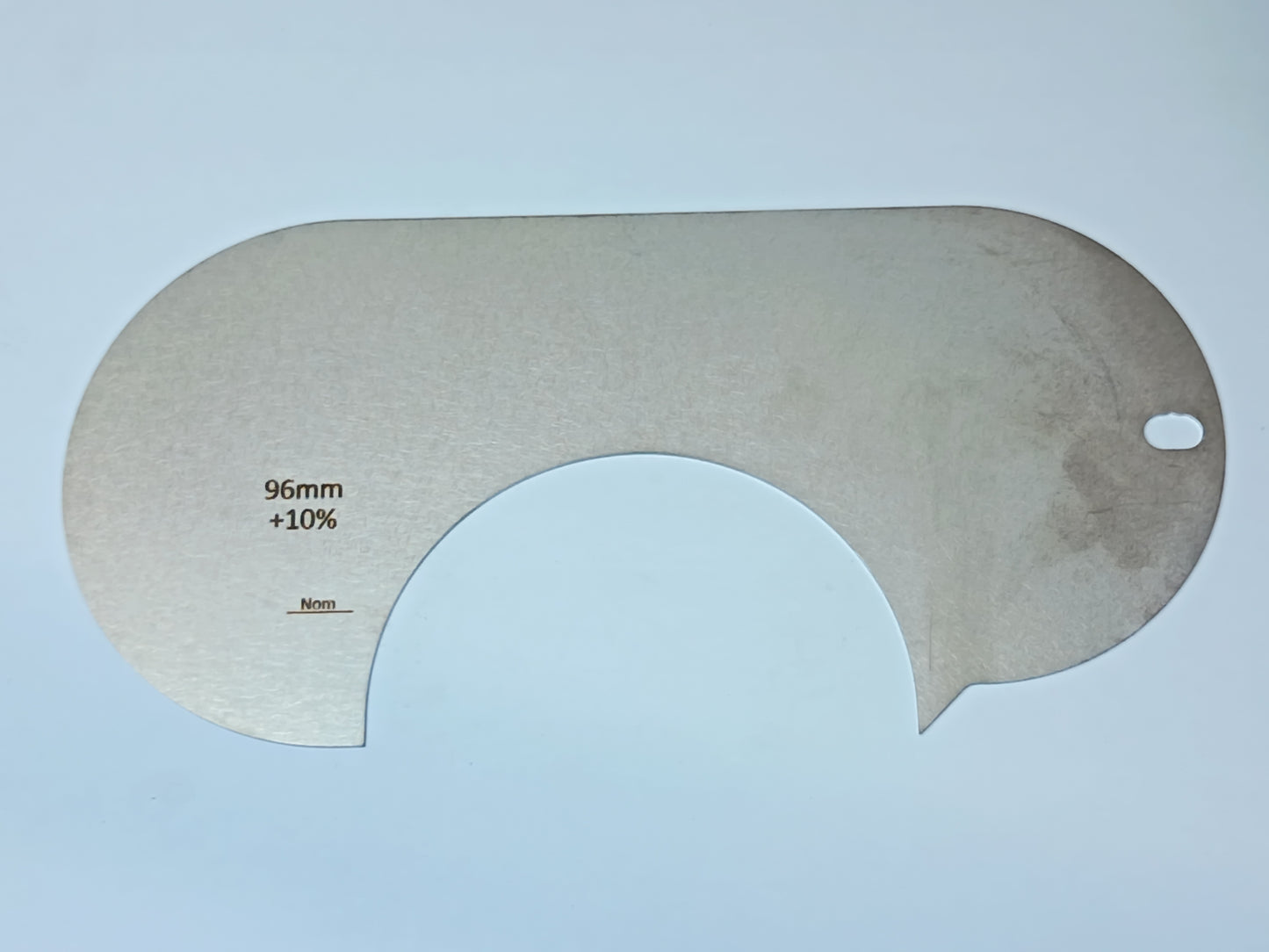 wire rope and sheave gauge  on a grey background