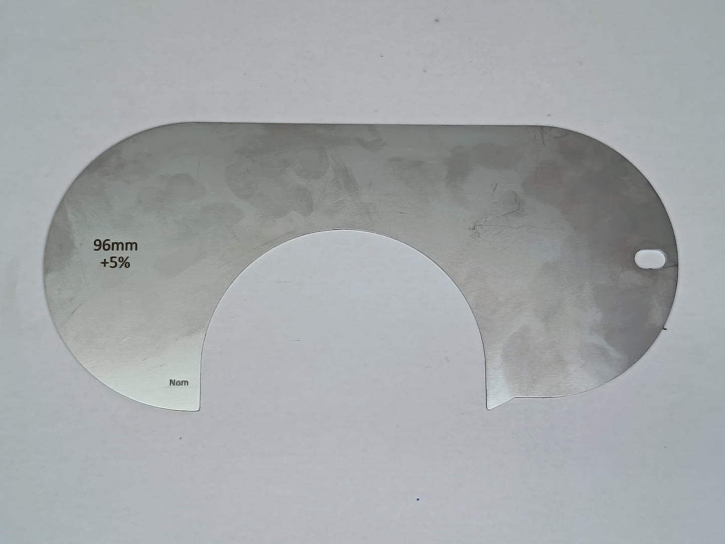 wire rope and sheave gauge  on a grey background