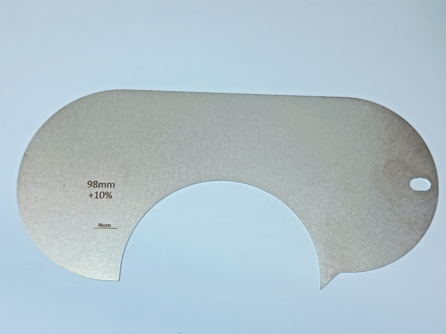 wire rope and sheave gauge  on a grey background