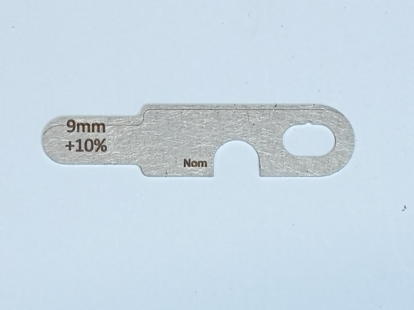 wire rope and sheave gauge  on a grey background