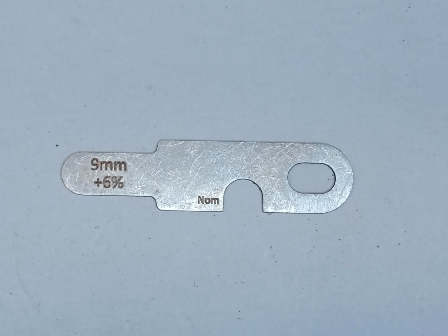 wire rope and sheave gauge  on a grey background