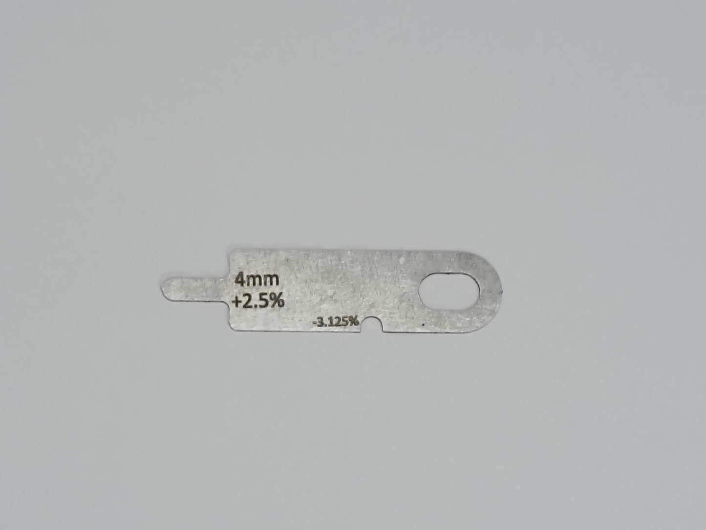 wire rope and sheave gauge  on a grey background
