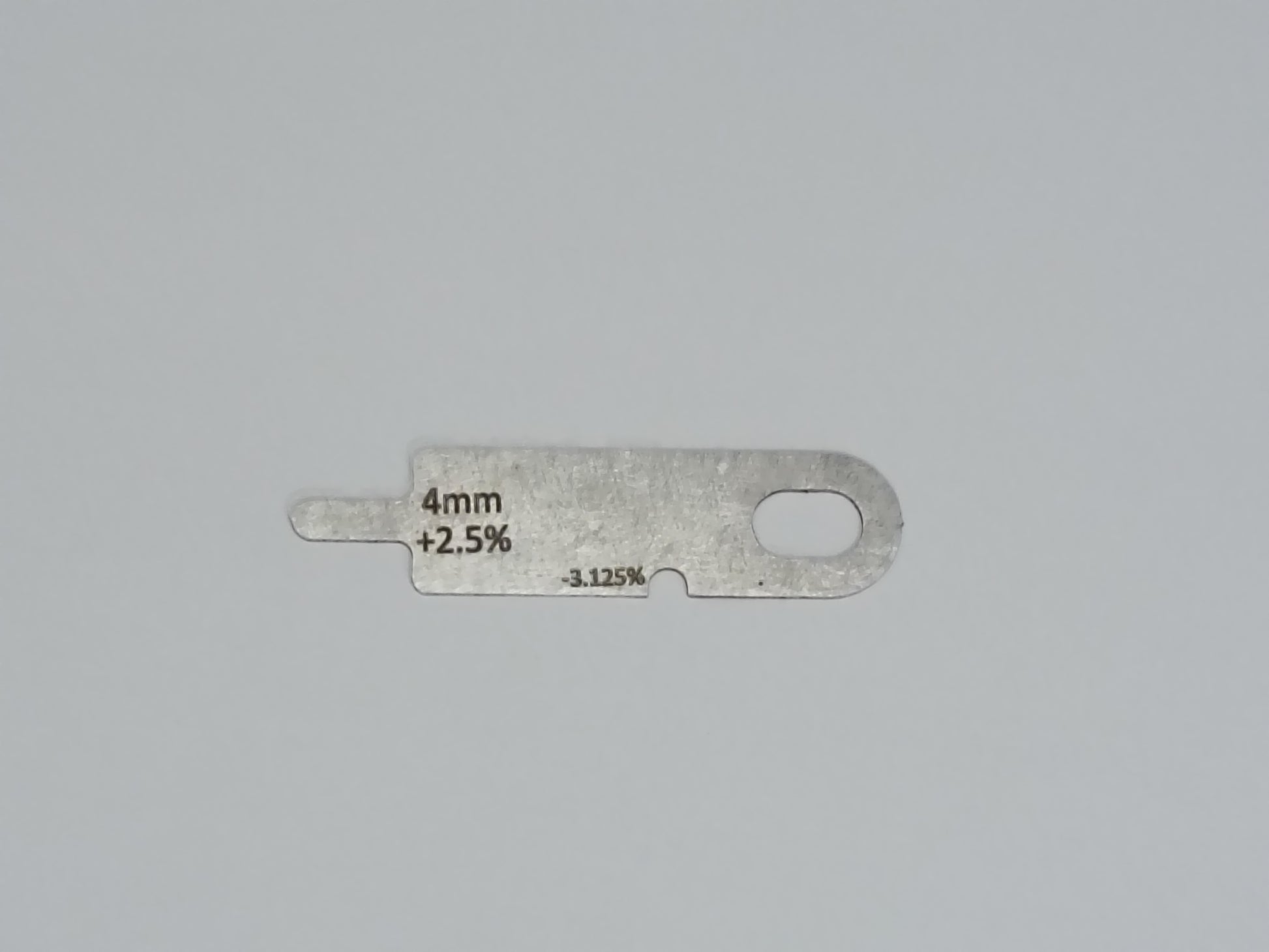 wire rope and sheave gauge  on a grey background