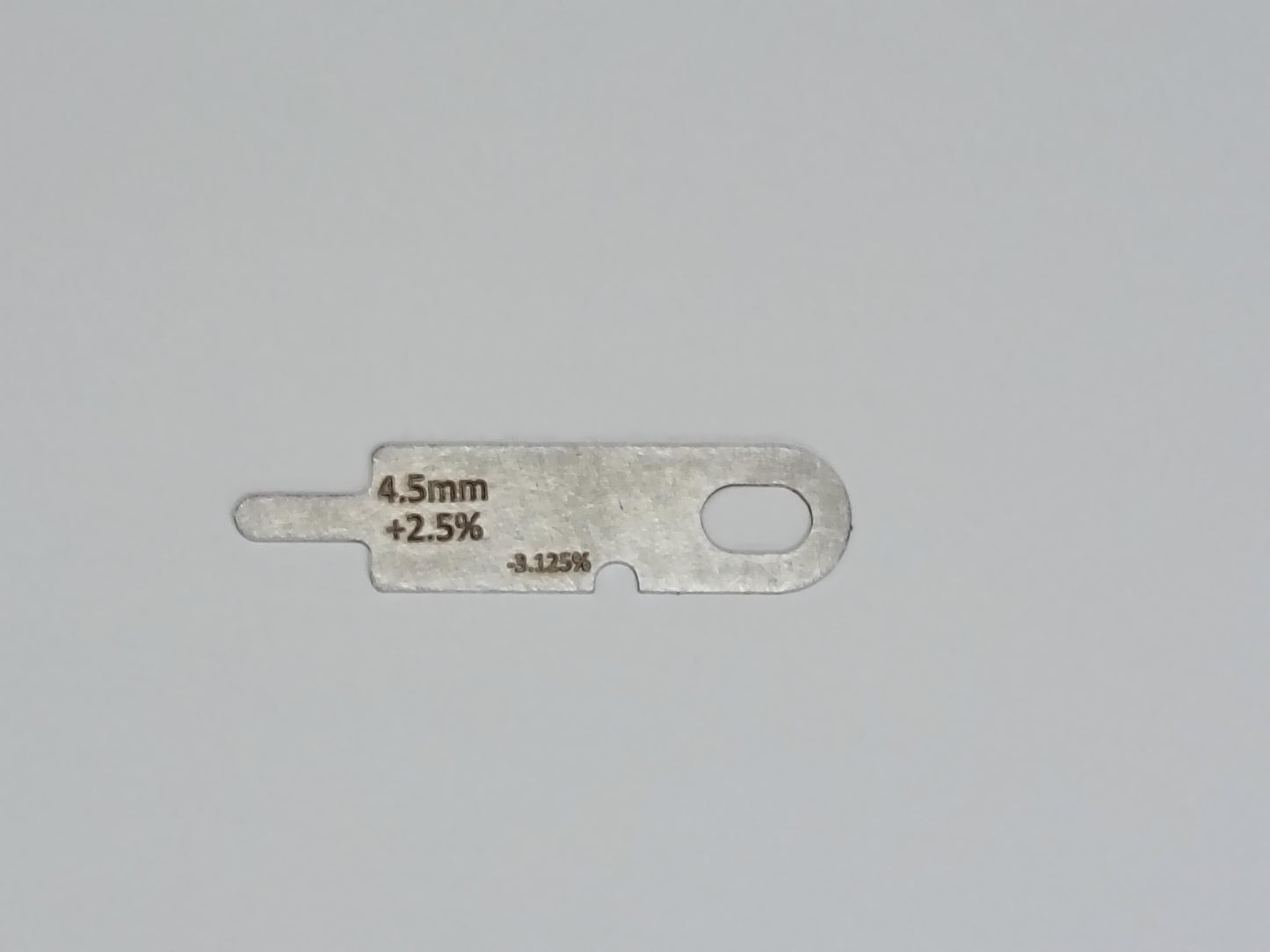 wire rope and sheave gauge  on a grey background
