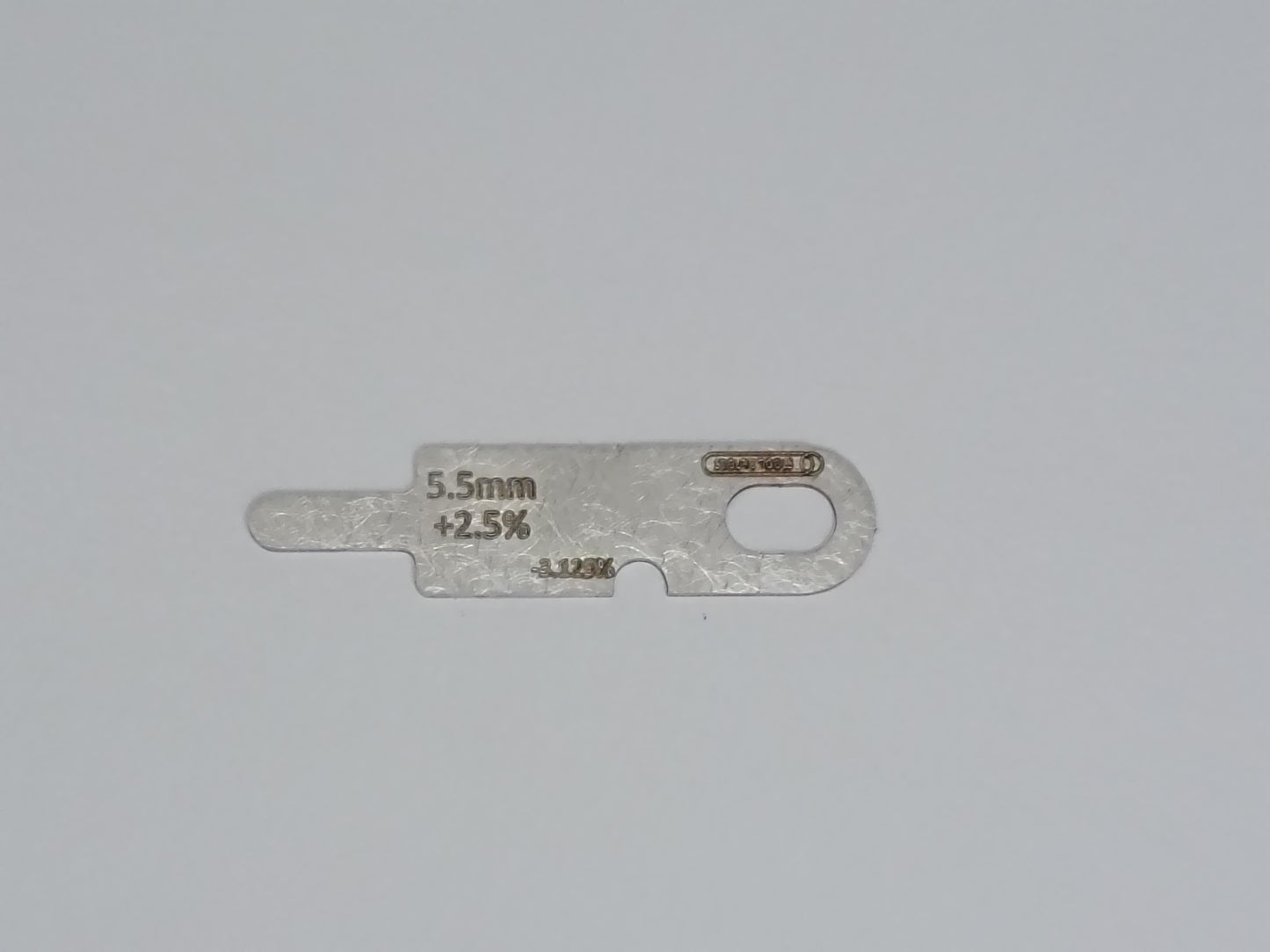 wire rope and sheave gauge  on a grey background