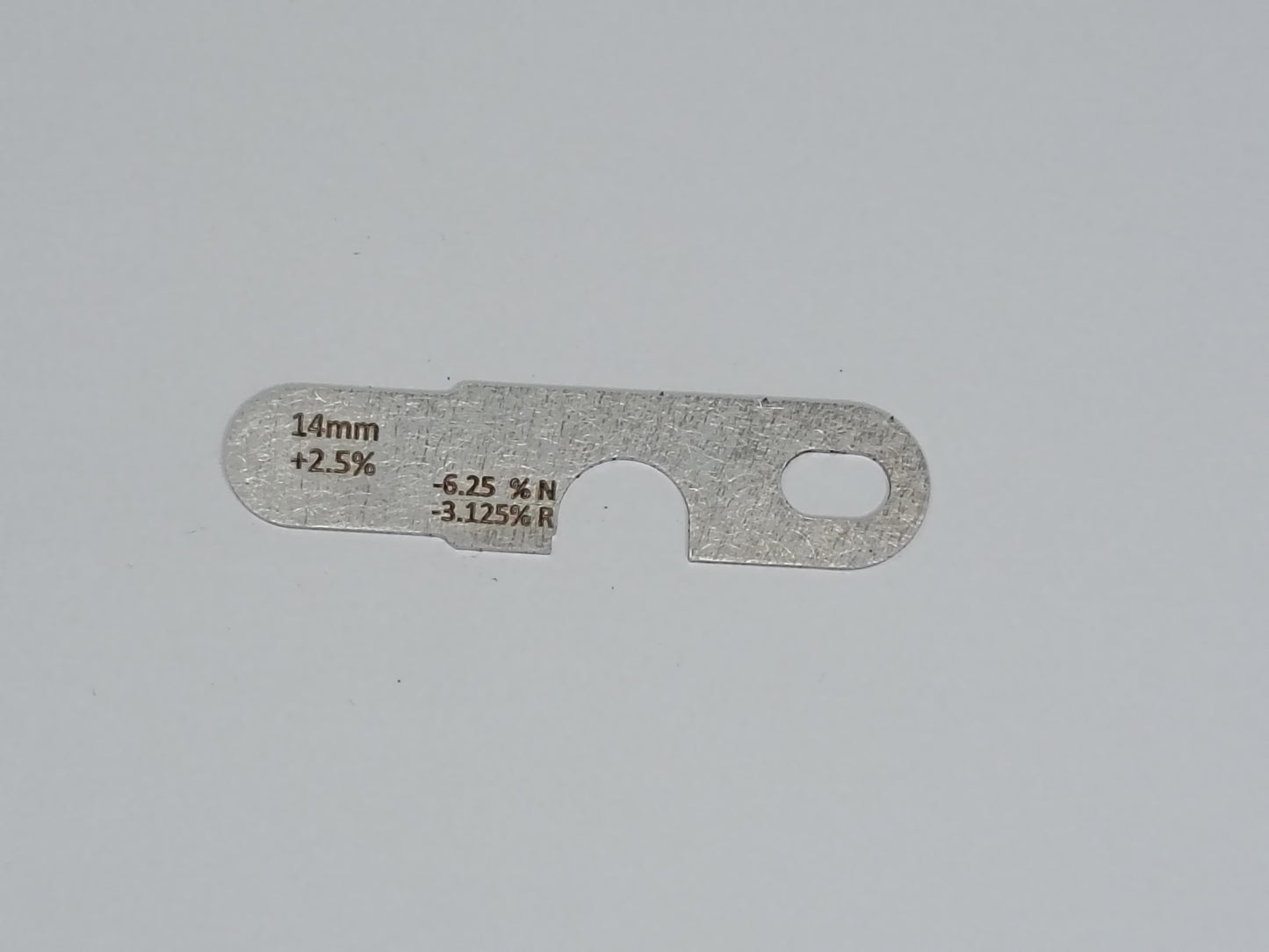 wire rope and sheave gauge  on a grey background