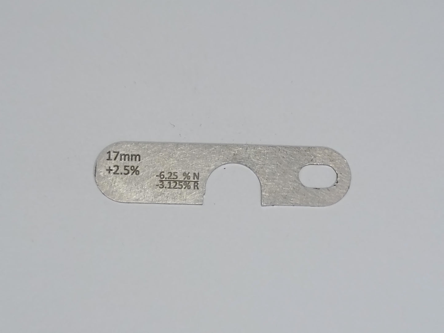 wire rope and sheave gauge  on a grey background