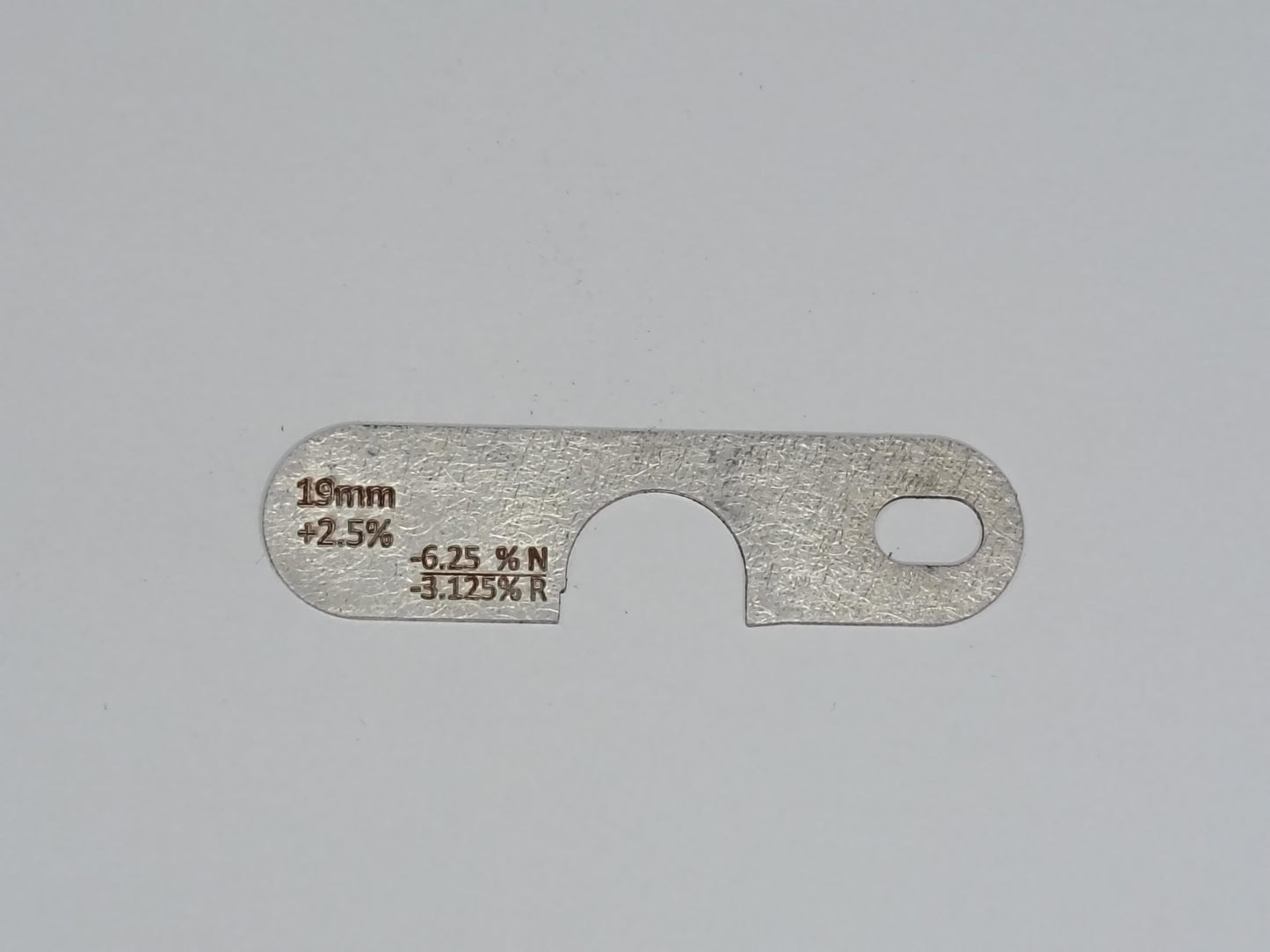 wire rope and sheave gauge  on a grey background