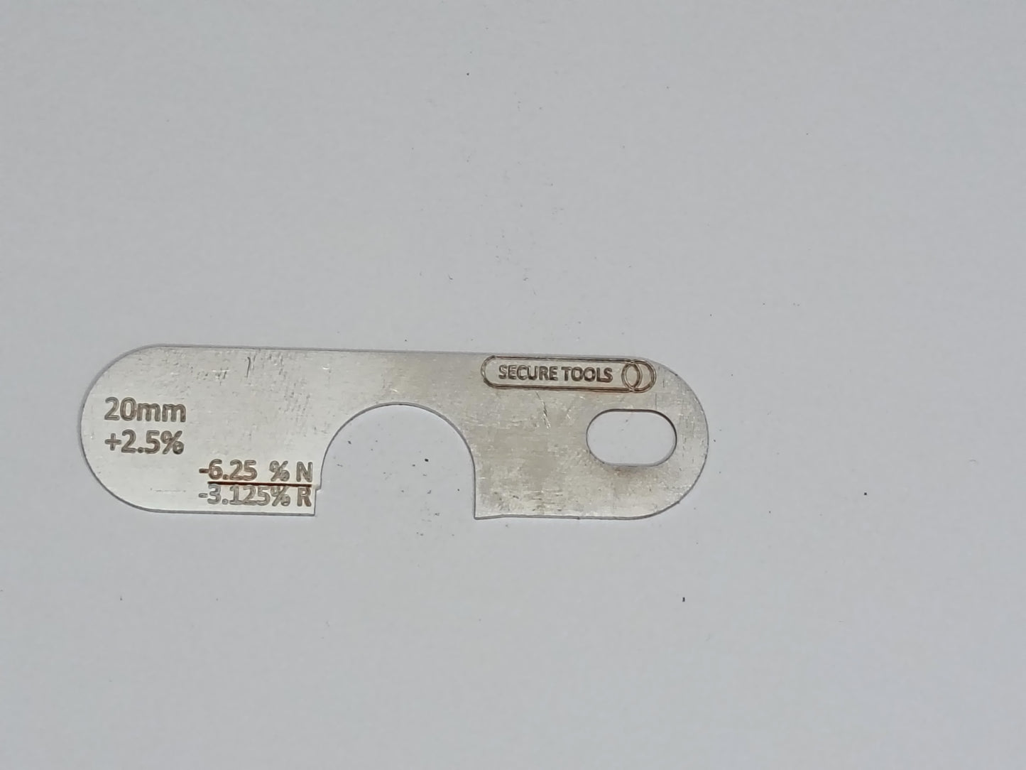 wire rope and sheave gauge  on a grey background