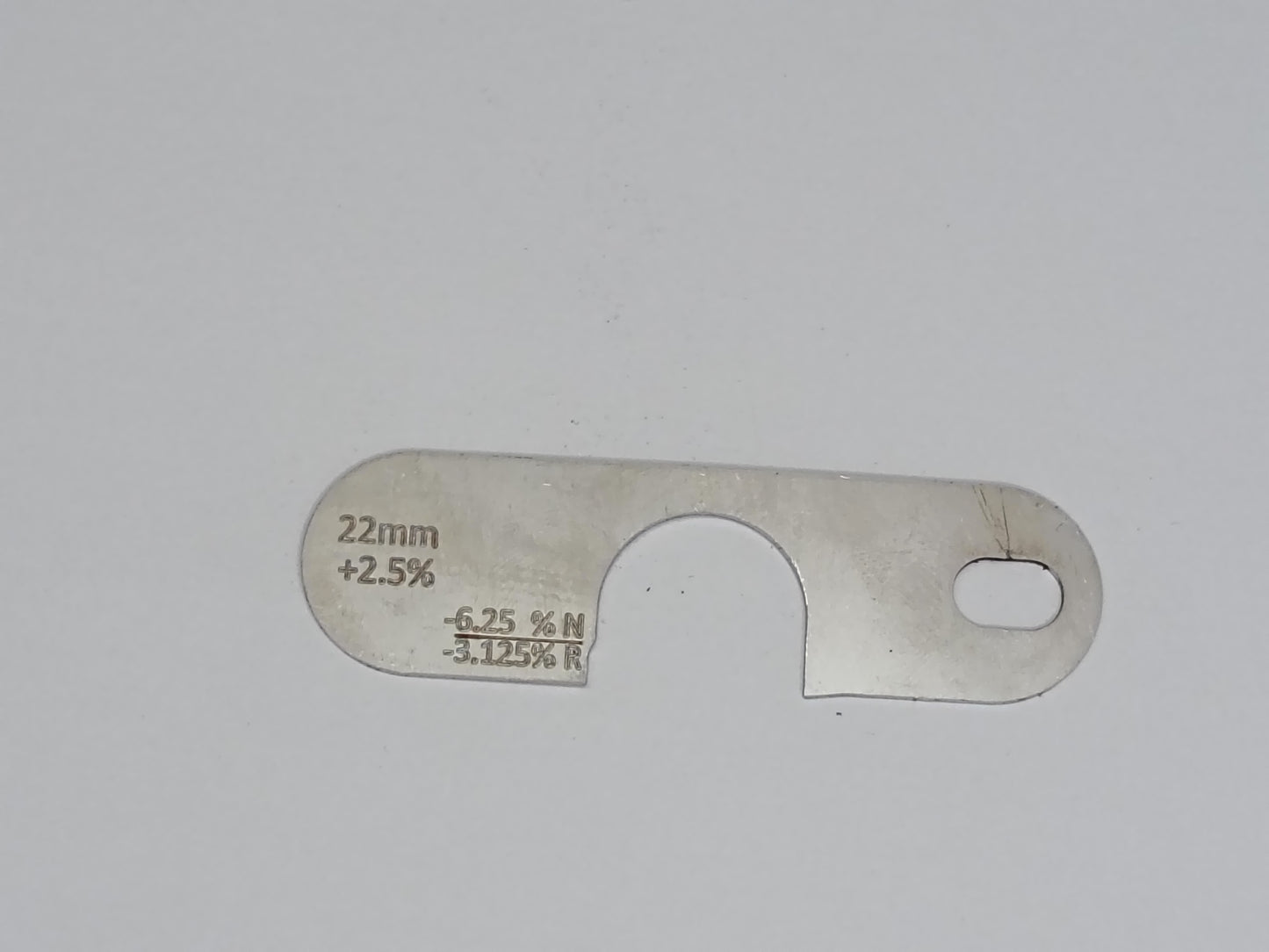 wire rope and sheave gauge  on a grey background