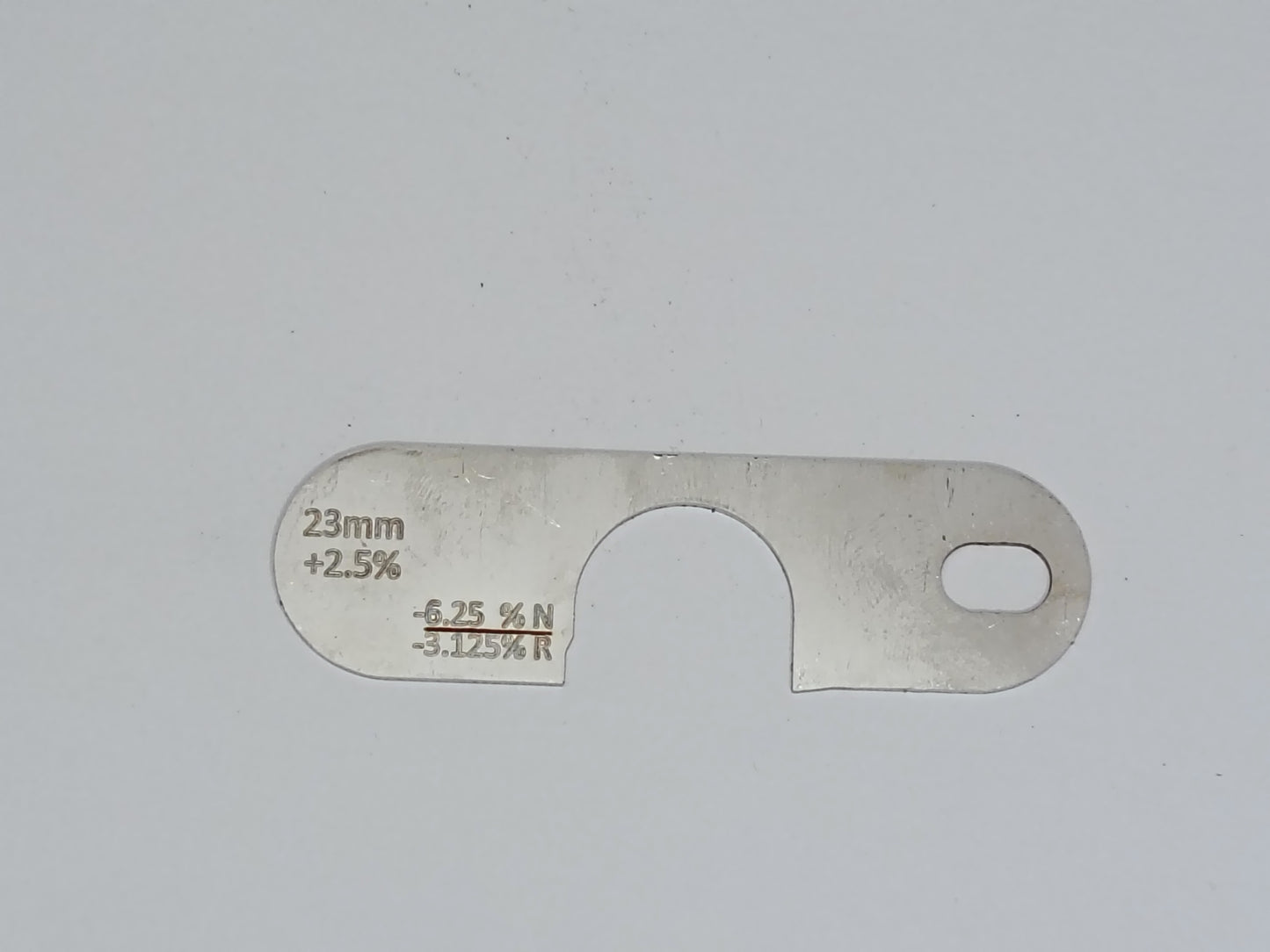 wire rope and sheave gauge  on a grey background
