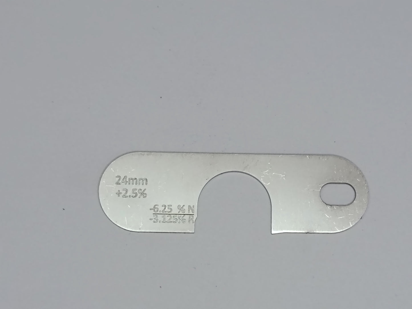 wire rope and sheave gauge  on a grey background