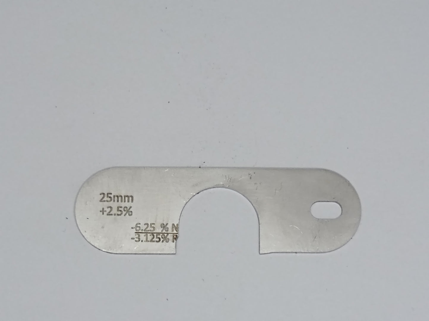 wire rope and sheave gauge  on a grey background