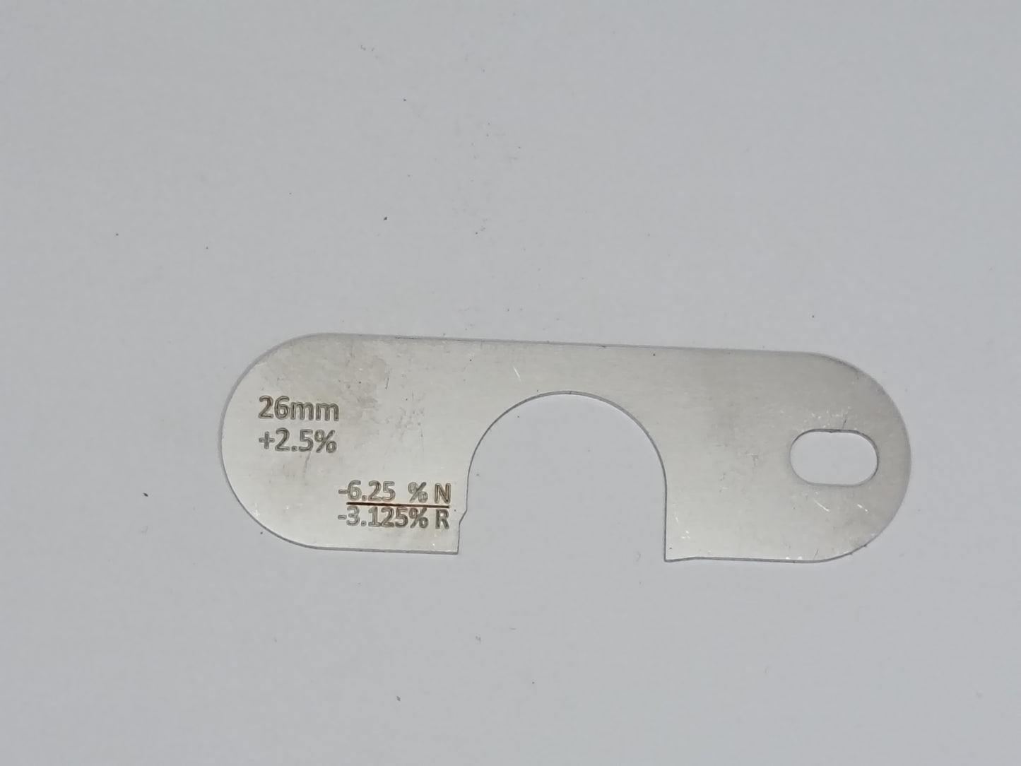 wire rope and sheave gauge  on a grey background
