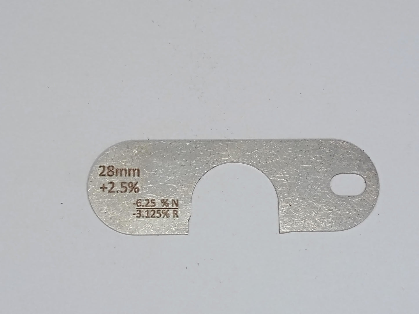 wire rope and sheave gauge  on a grey background