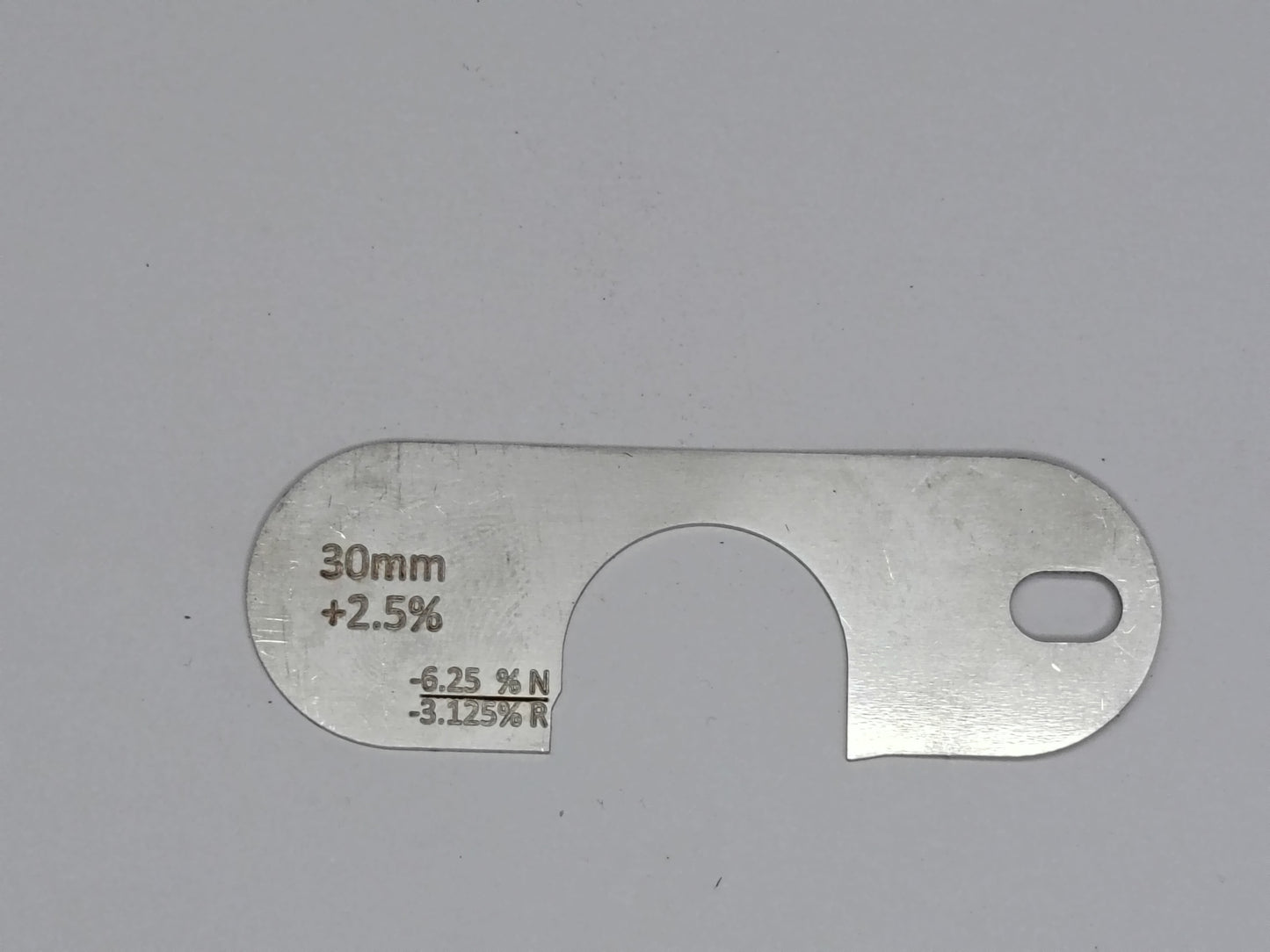 wire rope and sheave gauge  on a grey background