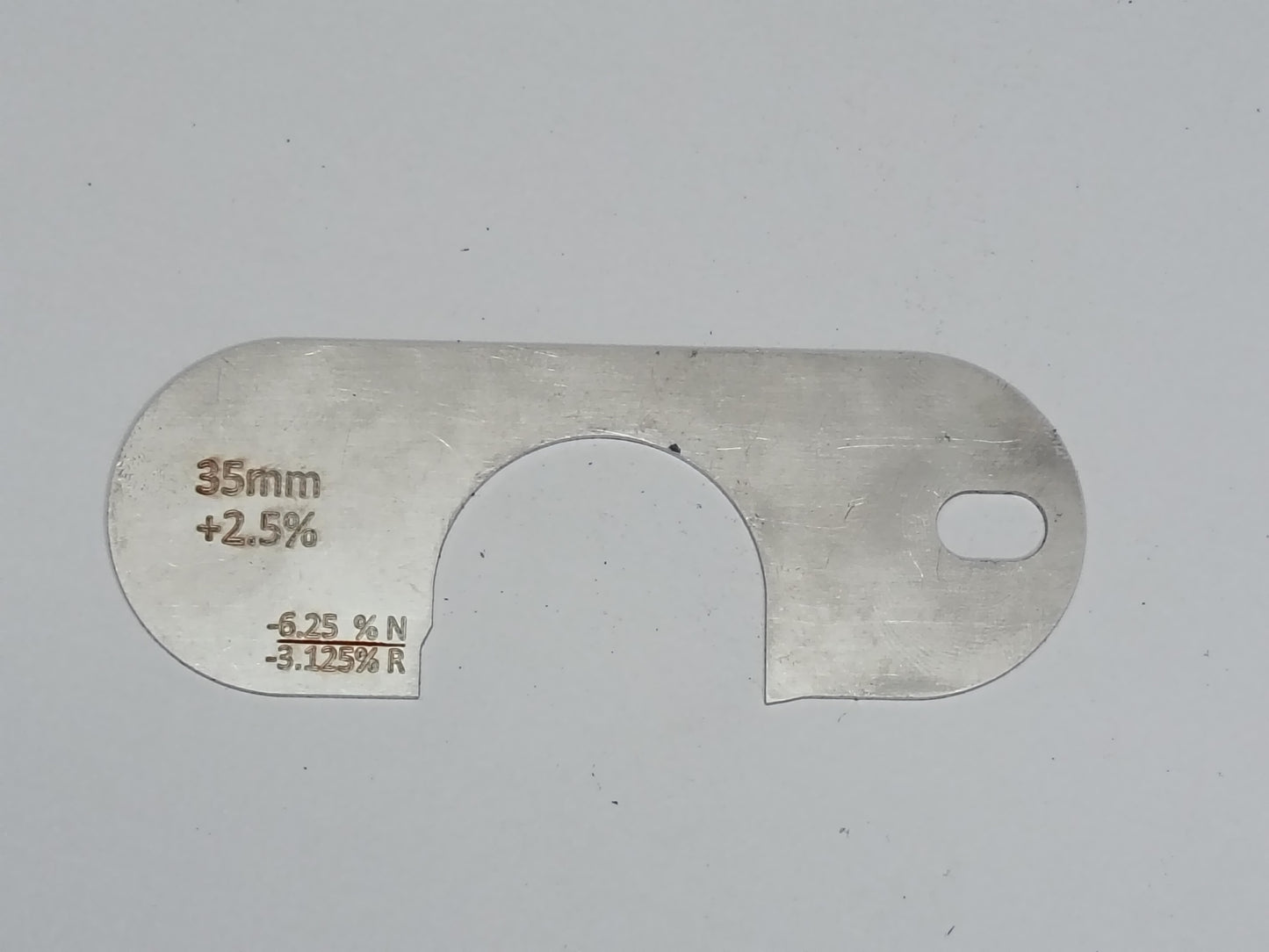 wire rope and sheave gauge  on a grey background