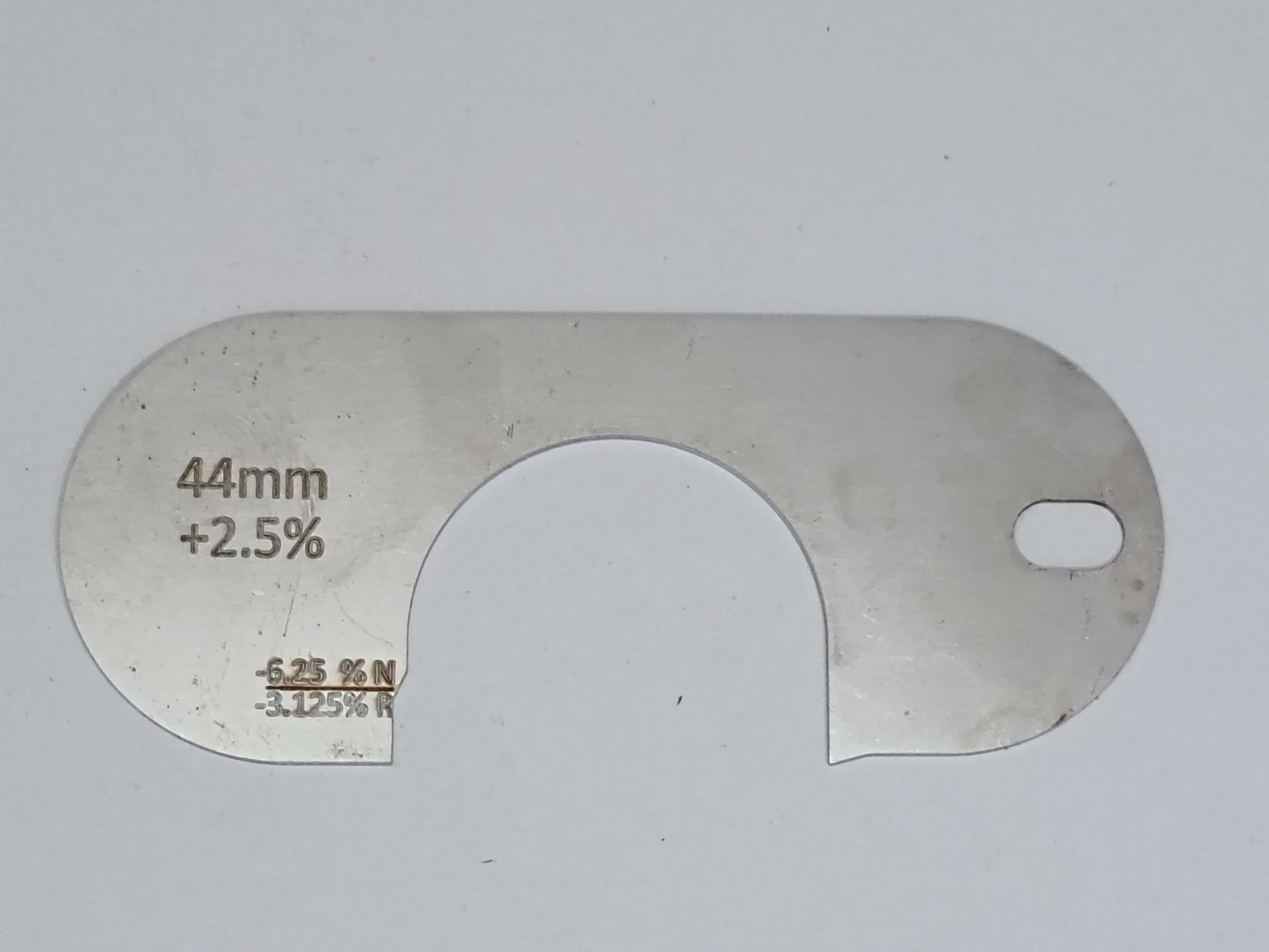 wire rope and sheave gauge  on a grey background