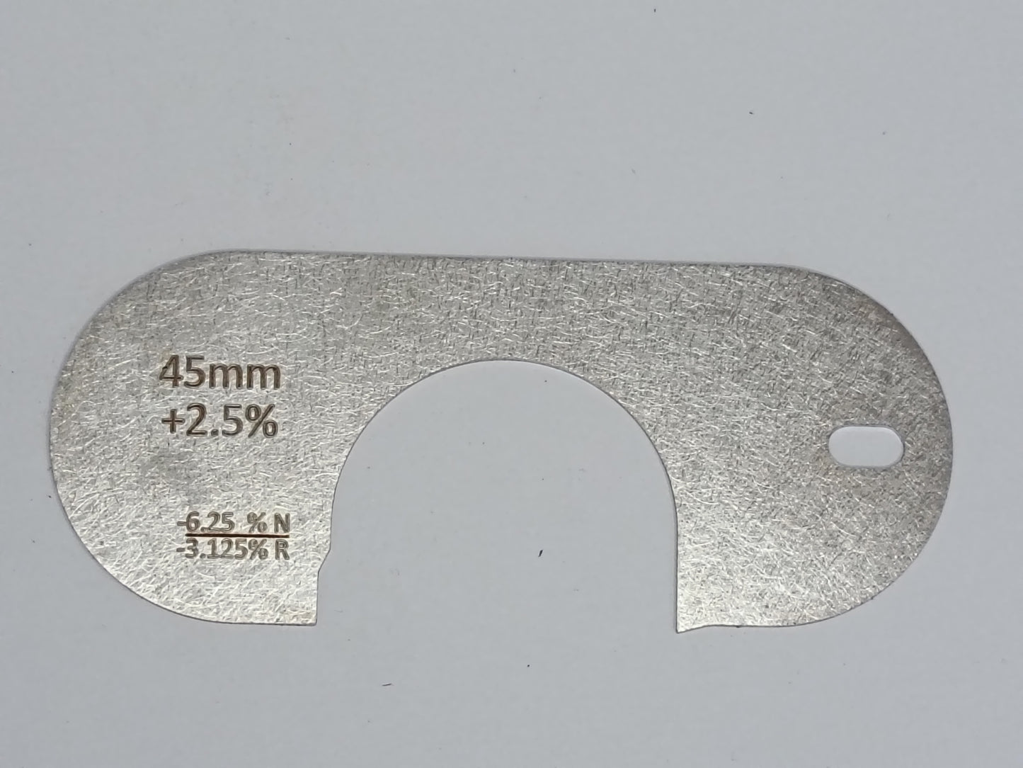 wire rope and sheave gauge  on a grey background