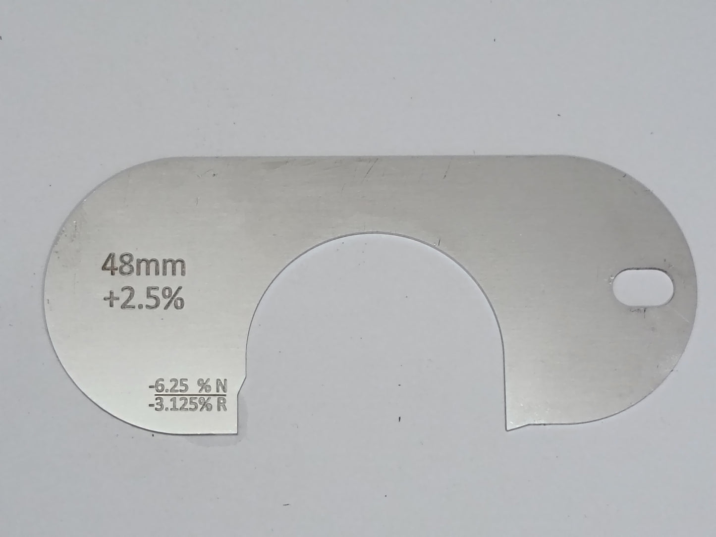 wire rope and sheave gauge  on a grey background