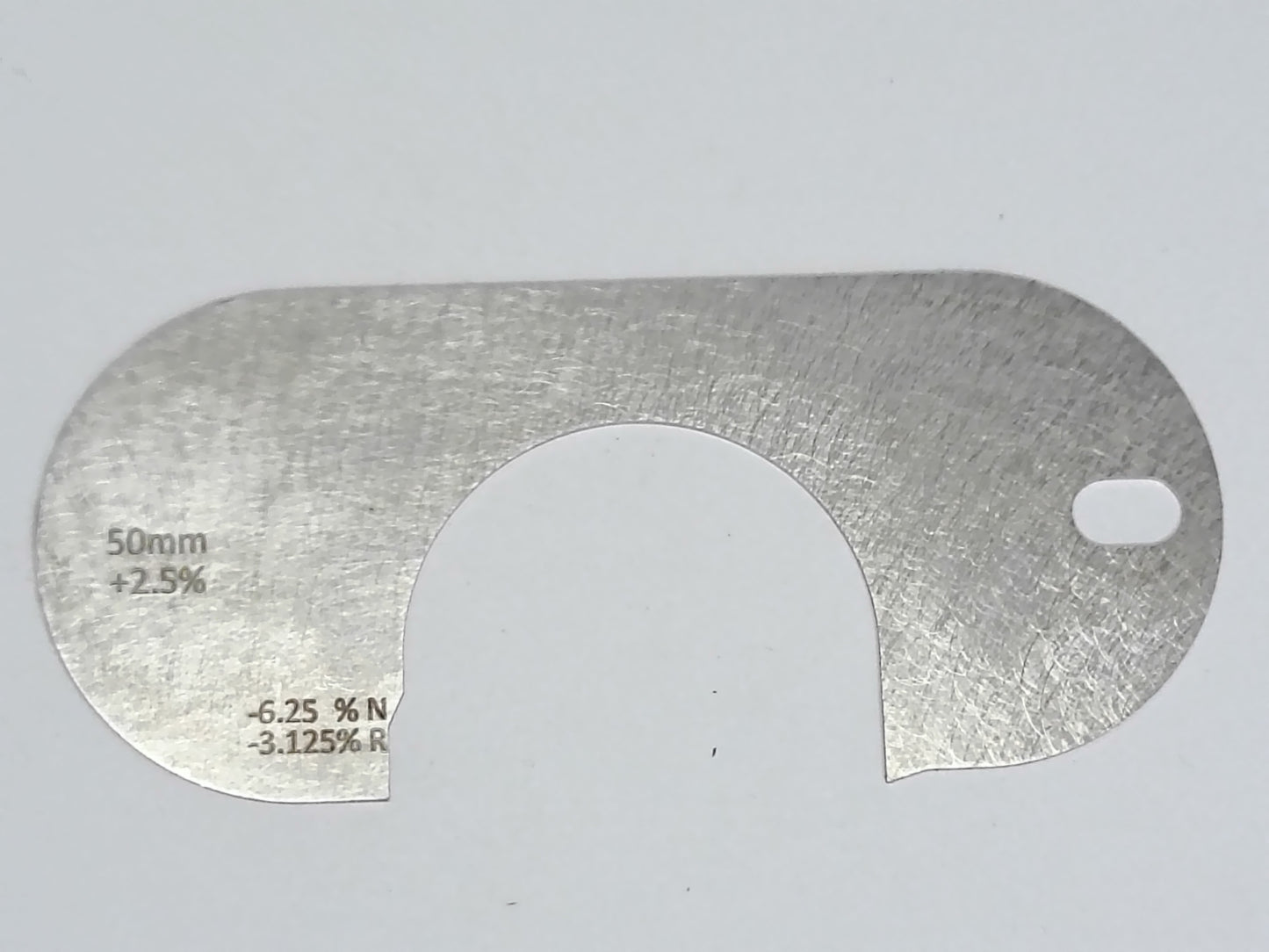 wire rope and sheave gauge  on a grey background